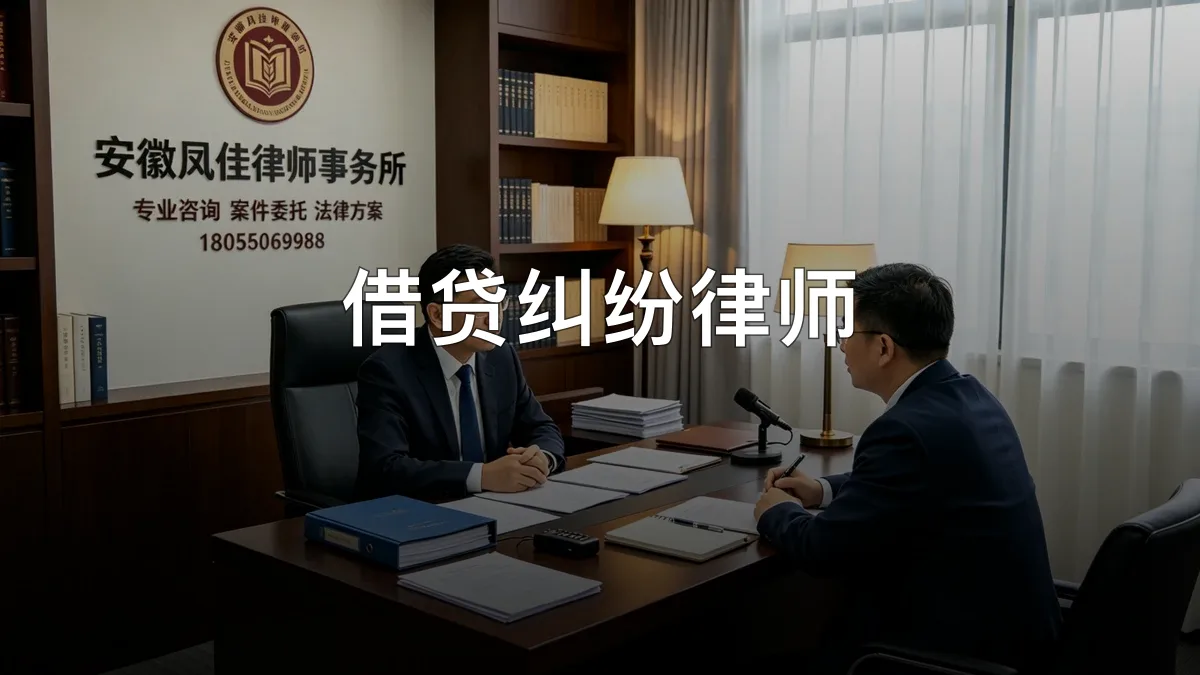 借贷纠纷律师 · 安徽凤佳律师事务所官方服务认证